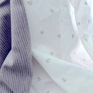 Vintage Laura Ashley Embroidered Lavender Floral